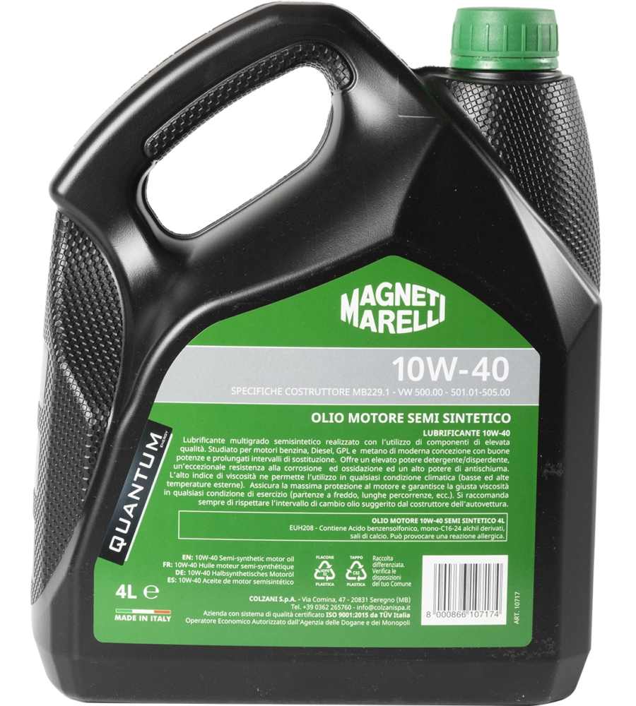 Magneti marelli lubrificante auto semi sintetico olio motore 10w-40 4lt